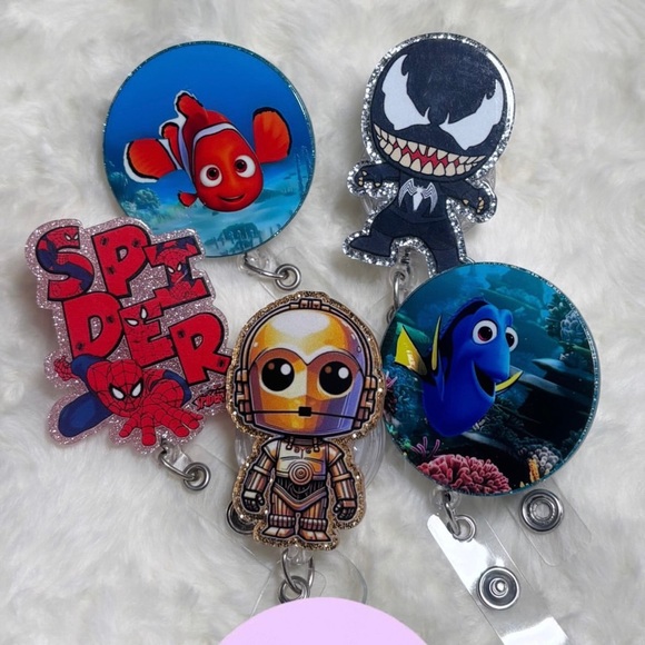 Handmade Accessories - Cartoon character badge reels